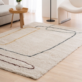 [2차 재입고] 드로잉 라인 코지 거실 샤기 카페트